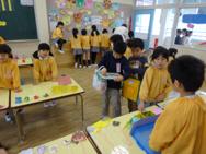 H26 1月30日 「お買い物ごっこで倉梯第二小学校(1年生)と交流会!」